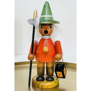 German Erzgebirge Smoker Night Watchman (Nachtwächter) Wood Incense Figure